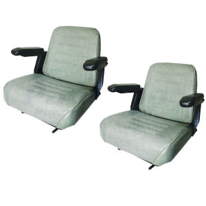 Set of 2 Commercial Mower Slide Track Seat High Back fits Gravely, Woods, Exmark