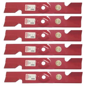 Set of 6 Oregon Notched Hi-lift Blade Exmark 109-6462-S 56" Deck