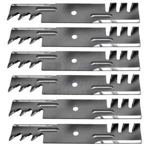 Set of 6 Exmark Gator Toothed Mulching Blades 44" Deck 1-653101 Lazer Z