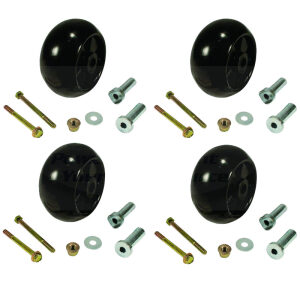 Set of 4 Plastic 38" 48" Deck Wheel Kit John Deere AM133602 AM133602