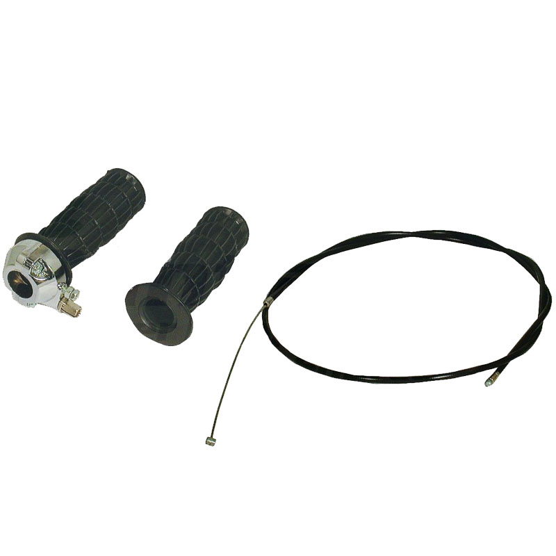 7/8" Deluxe Mini Bike Throttle Twist Grips With 100" Throttle Cable. 