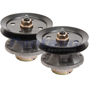 Set of 2 Spindle Assembly with Pulley for John Deere AM121342 AM121229