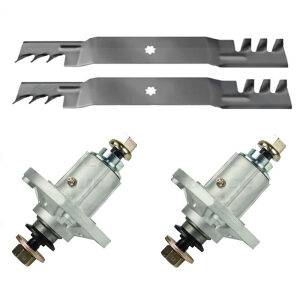 Set of 2 John Deere 42" Mower Blade Spindle Kit GY21098 AM137328 GX22151