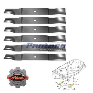 Set Of 6 60" Ariens OEM Lawn Mower Hi-Lift Blades Gravely Ariens 09081200