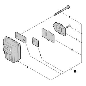 Echo OEM Muffler Assembly P021036110 GT225i PAS225 SRM225