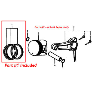 Generac Piston Ring Set GP6500 0G84420233