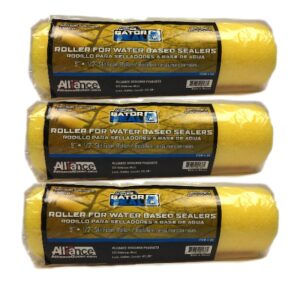 Set of 3 Gator Seal Slit Foam Roller for Water Based Sealers 9.5"