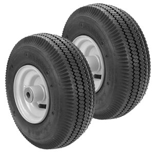 Set Of 2 Wheel Assembly Replaces Scag 48537 4.10X3.50X5 Painted Orange