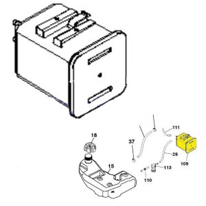 Husqvarna OEM Lawn Mower Carbon Cannister Filter 532414114