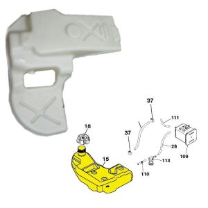 Husqvarna OEM Lawn Mower Gas Fuel 3 Gallon Tank 532414151