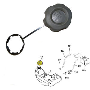 Husqvarna OEM Lawn Mower Gas Fuel Tank Cap 532439208 532420635