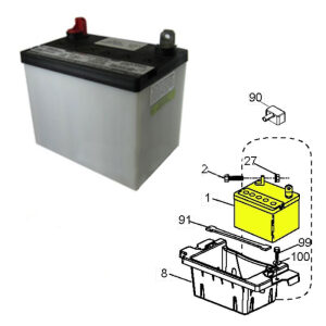 Husqvarna OEM Lawn Mower 30 AMP Battery 532163465 532123899