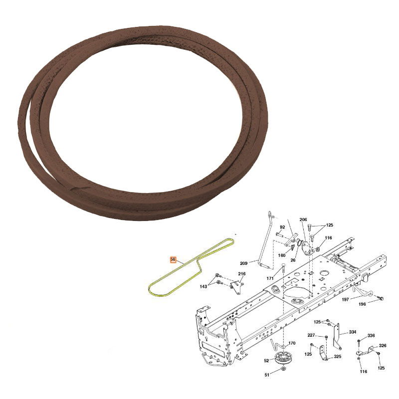 A-532169178 Lawn and Garden Machinery Double Angle V-Belt Fits Husqvarna 