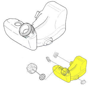 Husqvarna 531008705 Line Trimmer Fuel Gas Tank Fits 224L