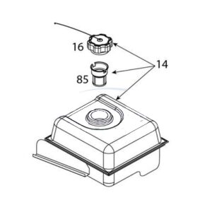 Ariens OEM 2.7L Black Snow Blower Fuel Tank Assembly 20001025 20001026