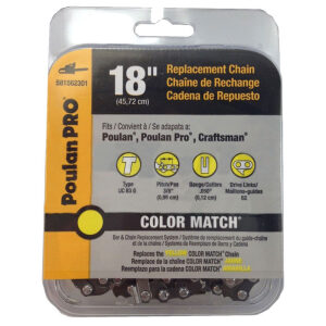 Poulan 18" Chain Saw Replacement Chain 581562301 952051338 - Yellow Match