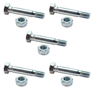 Set Of 5 Snow Blower Shear Pin and Nut Replaces MTD 710-0891 910-0891