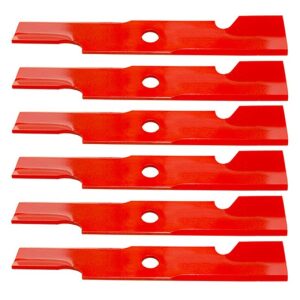 Set Of 6 Notched High Lift Blade Replaces Exmark 103-6400