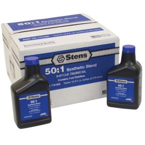 Case Of 12 Stens Synthetic Blend 50:1 2-Cycle Engine Oil Mix 12.8 oz Bottles