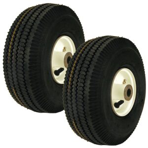 Set Of 2 Front Wheel and Tire Assembly 4.10X3.50X4 Replaces Toro 105-3471