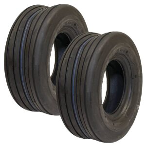 Set of 2 Mower CST Rib Thread Tire 11X4.00X5 2 Ply 11x4x5