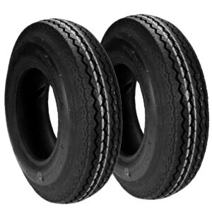 Set Of 2 CST 5.30X12 Pneumatic Sawtooth 4 Ply High Speed Trailer Tire