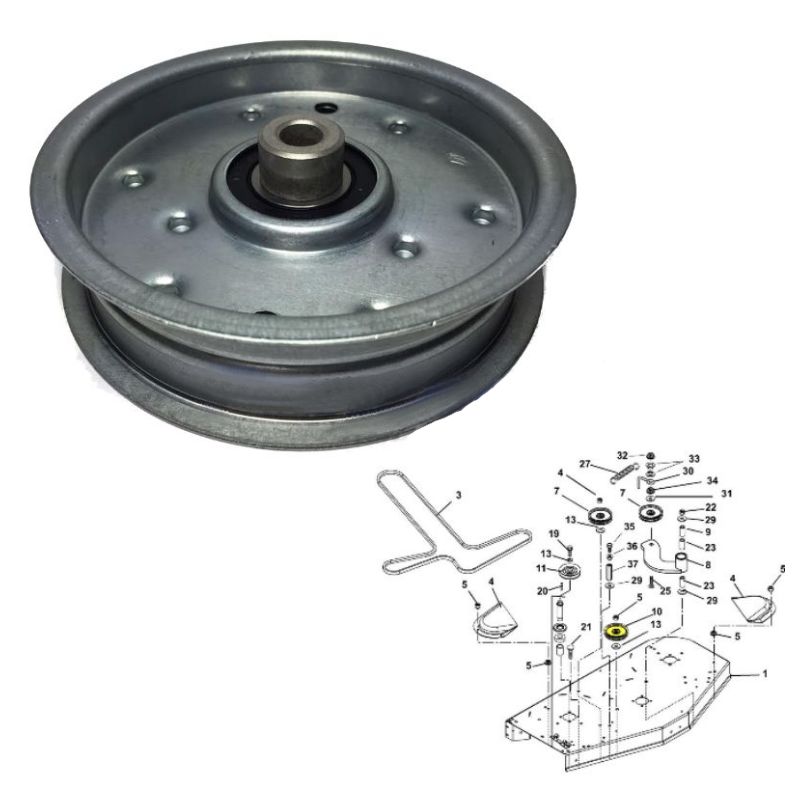 Details about   Idler Pulley 542147 Fit's Some Encore Edge Zero Turn Mowers