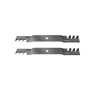 Set of 2 Lawn Mower Toothed Blade Replaces John Deere GX22151 AM141033