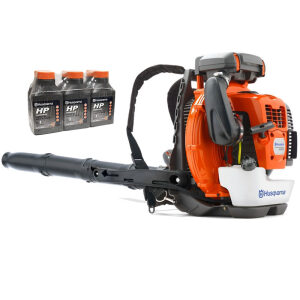 Husqvarna 580BFS Backpack Gas Leaf Blower With 6 Pack of HP Oil