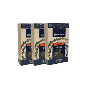 Set of 3 Husqvarna OEM 20" 581643680 X-CUT SP33G Chains .325 .050 80DL