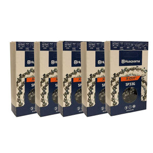 Set of 5 Husqvarna OEM 20" 581643680 X-CUT SP33G Chains .325 .050 80DL